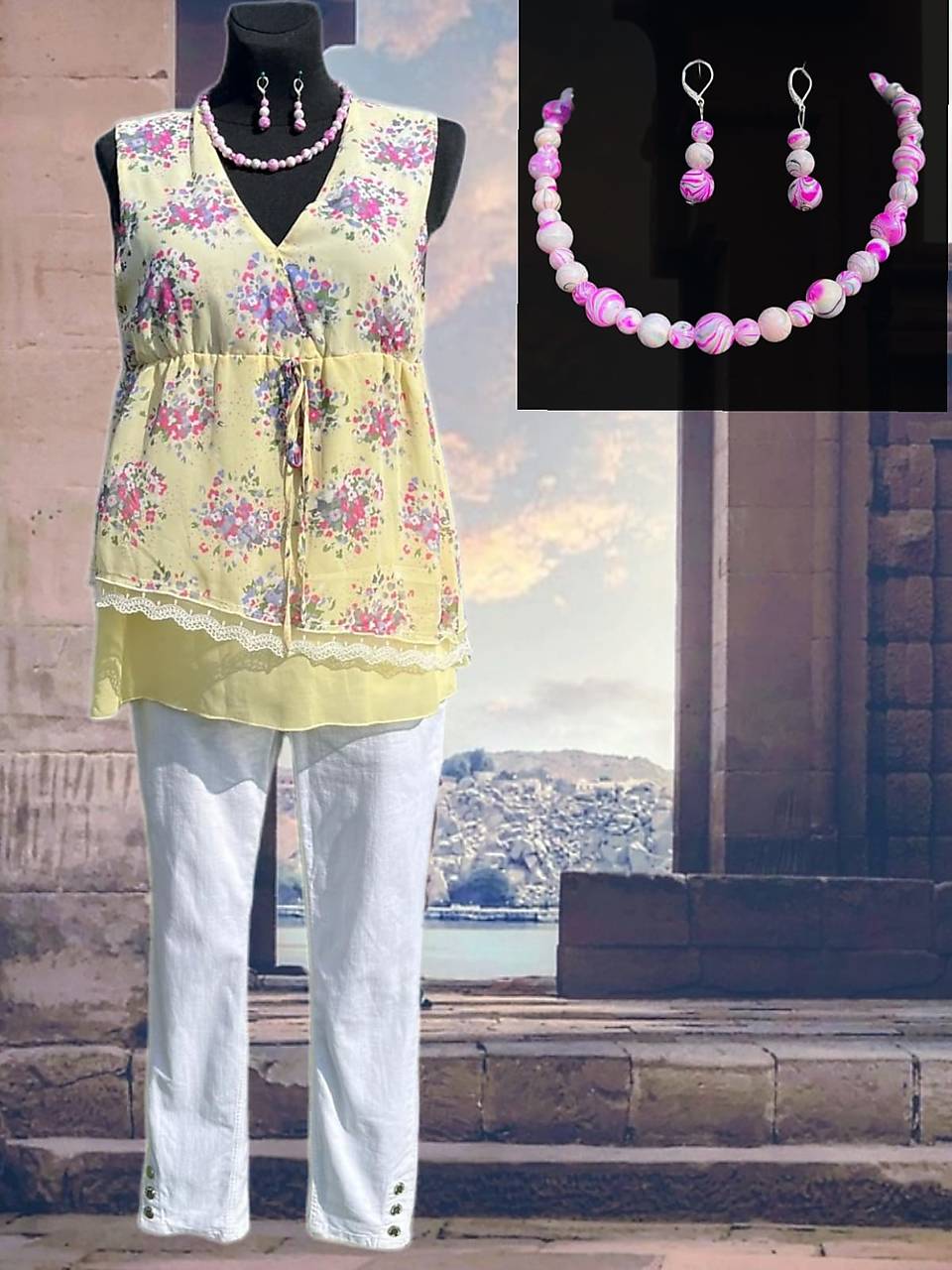 Kurátorsky outfit Endži Fashion Summer Bloom