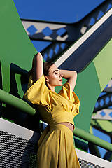 Nohavice - Ľanový komplet Rozlúčka s letom - 17747183_