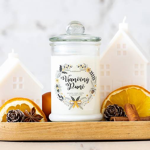 AKCIA - Sviečka zo sójového vosku v skle - BAVLNENÝ knôt -  8vôní - 115g/30hod