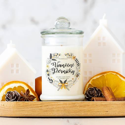 AKCIA - Sviečka zo sójového vosku v skle - BAVLNENÝ knôt -  8vôní - 115g/30hod