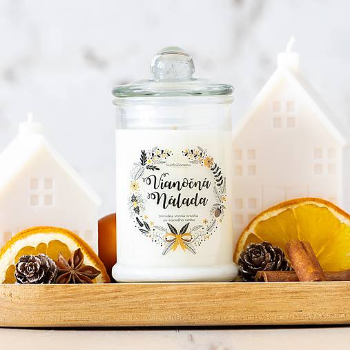 AKCIA - Sviečka zo sójového vosku v skle - BAVLNENÝ knôt -  8vôní - 115g/30hod