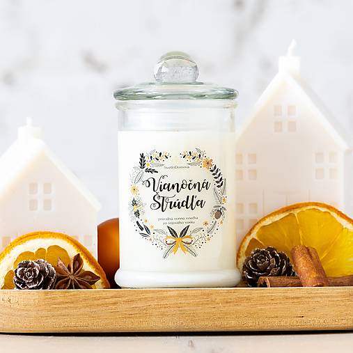 AKCIA - Sviečka zo sójového vosku v skle - BAVLNENÝ knôt -  8vôní - 115g/30hod