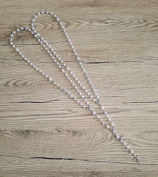 Náhrdelníky - Ruženec svadobný - 17747211_