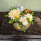 Dekorácie - Dušičky - zaťežená ikebana na hrob v tvare srdca č.126 - dekorácia - 17748477_