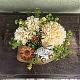 Dekorácie - Dušičky - zaťežená ikebana na hrob v tvare srdca č.126 - dekorácia - 17748479_