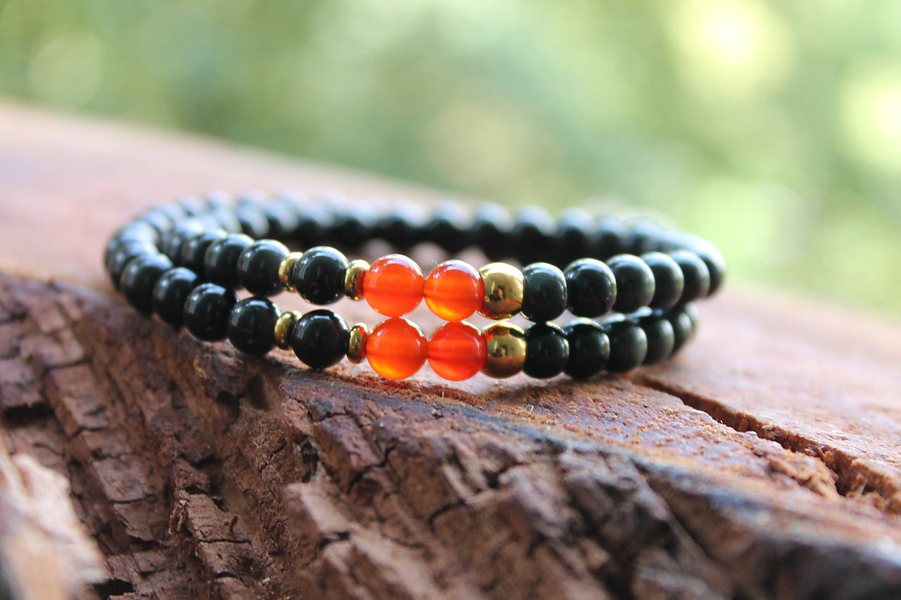  Obsidián zlatý_Karneol 