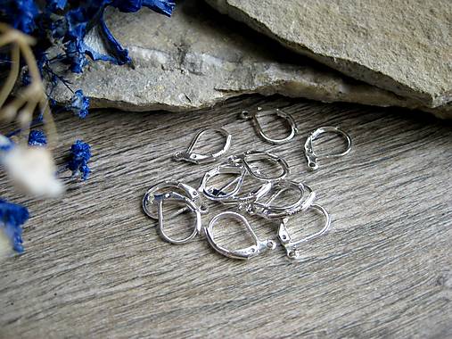 Komponenty - Náušnicový háčik uzatvárateľný - striebro AG 925, 1 pár - 17748519_