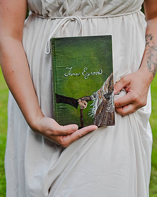 Knihy - Kniha s maľovanou väzbou (Jana Eyrová) - 17746928_