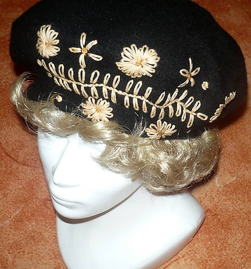 Detské čiapky - Baretka čierna  - 17747224_