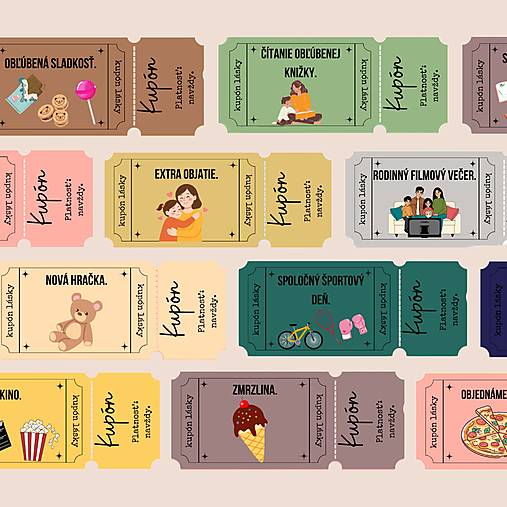 Grafika - Motivačné kartičky pre deti, kupóny pre deti PDF - 17746791_