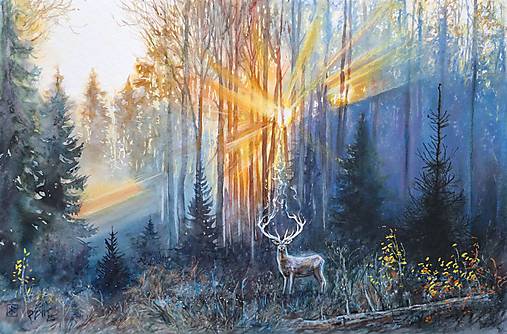 Obrazy - Biely Jeleň - 17749547_