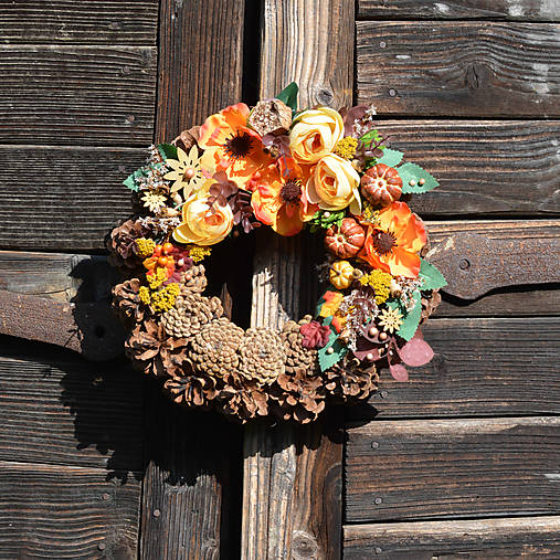 Dekorácie - Jesenný veniec - 17750655_