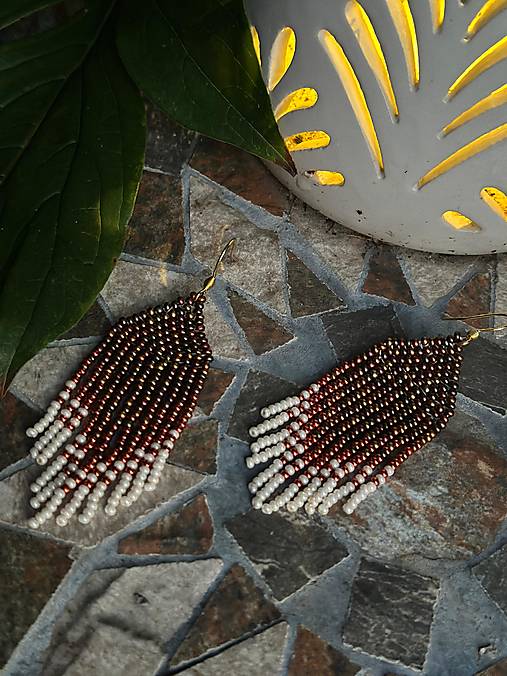 Náušnice Karamelová perla