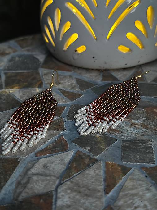 Náušnice Karamelová perla