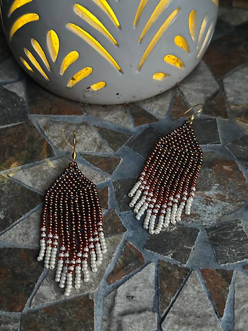 Náušnice Karamelová perla