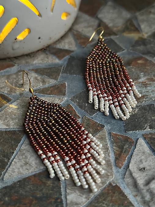 Náušnice Karamelová perla