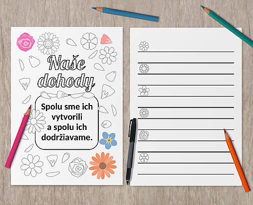 Hračky - Dohody triedy floral with petals na dotvorenie - 17749528_