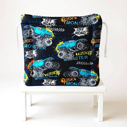 Úžitkový textil - Podsedák na školskú stoličku (Monster truck) - 17753707_