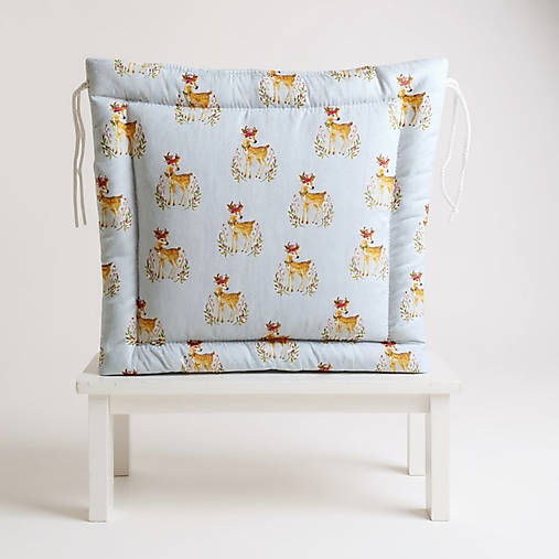 Úžitkový textil - Podsedák na školskú stoličku (Srnky s kvietkami) - 17754075_