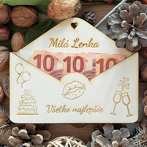 Obálka na peniaze narodeninová 16cm
