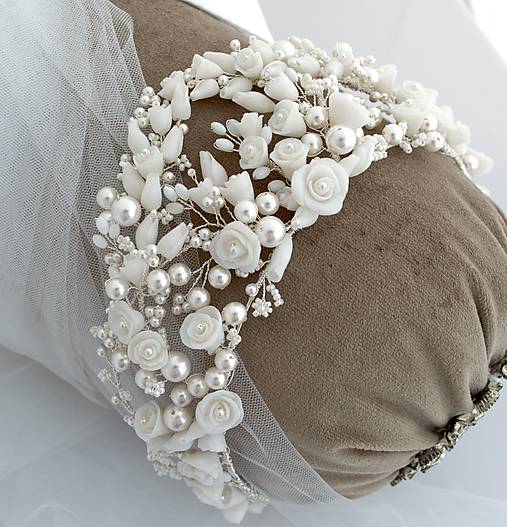 Luxusná kvietkovaná tiara