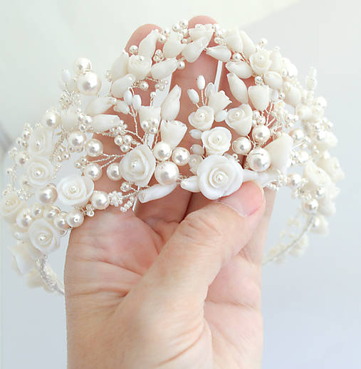 Luxusná kvietkovaná tiara