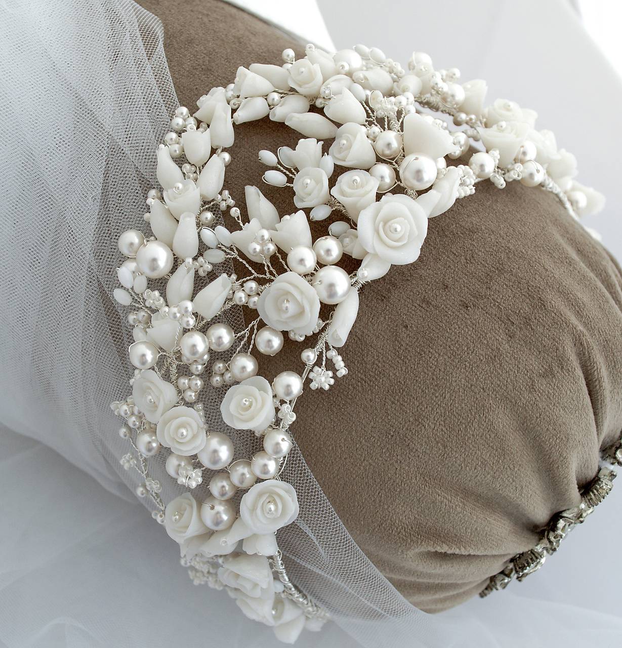 Luxusná kvietkovaná tiara