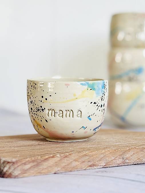 Fľaky - pohárik cappuccino mama (bez uška, 200ml)