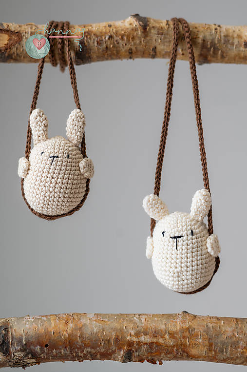 Hračky - Zajko na hojdačke - 17754522_