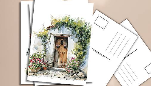 Papiernictvo - Pohľadnica "dvere domova" - 17753218_