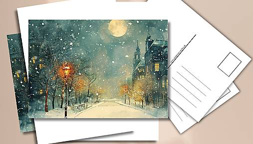 Papiernictvo - Pohľadnica "ulica v splne" - 17753358_