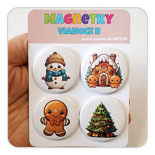 Magnetky - Sada magnetiek - Vianoce II 01 - 17752320_