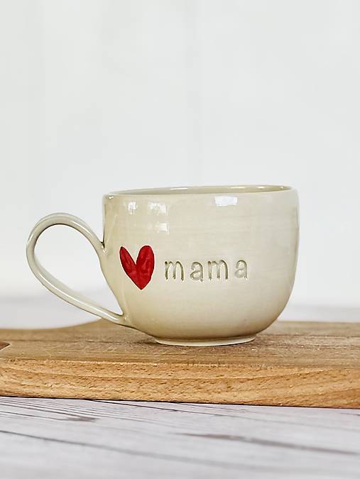Srdce - šálka cappuccino mama (200ml, s uškom)