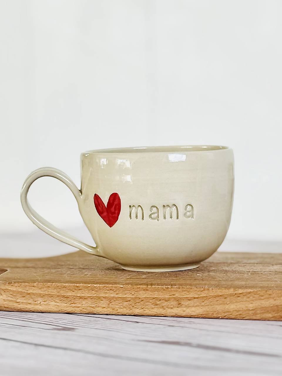Srdce - šálka cappuccino mama (200ml, s uškom)