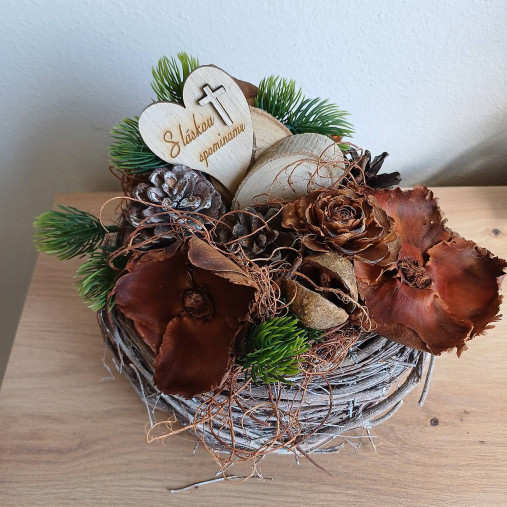 Dekorácie - Ikebana na hrob - 17755442_