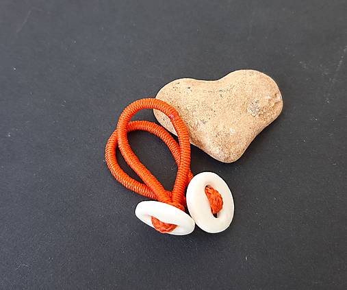 Ozdoby do vlasov - Gumička GOMBIČKOVÁ OFF-WHITE - 17756529_