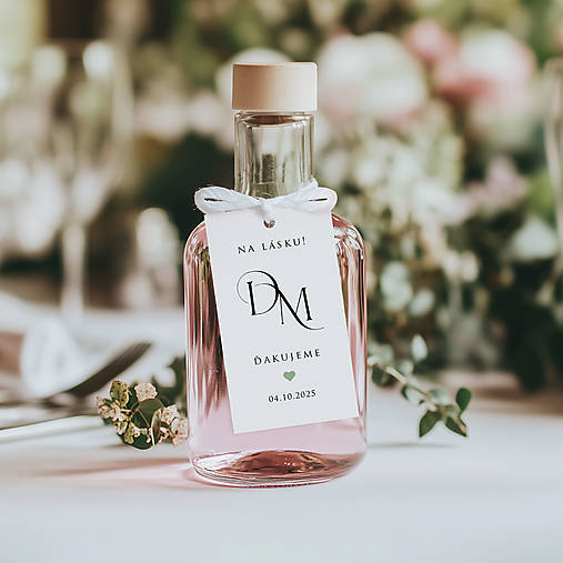 Papiernictvo - Visačky na fľaše, výslužky a darčeky pre hostí Olivia - 17756713_