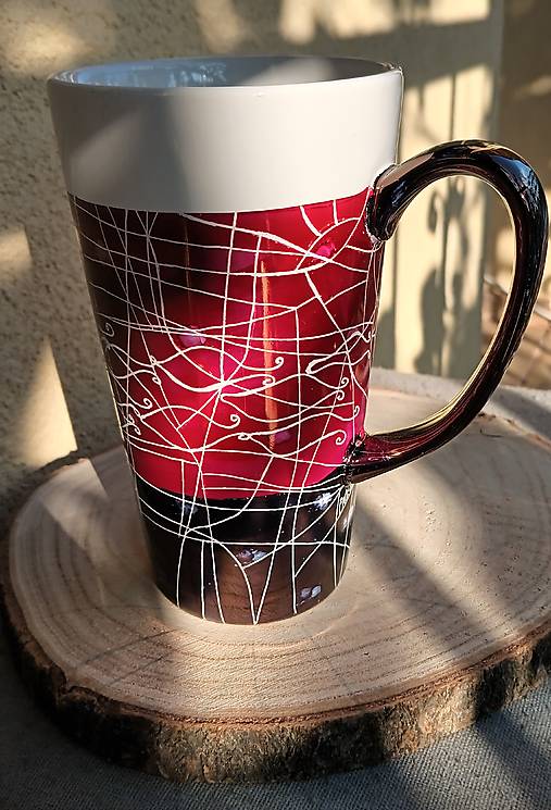 Nádoby - vysoká šálka,,v spleti myšlienok" - 17757511_