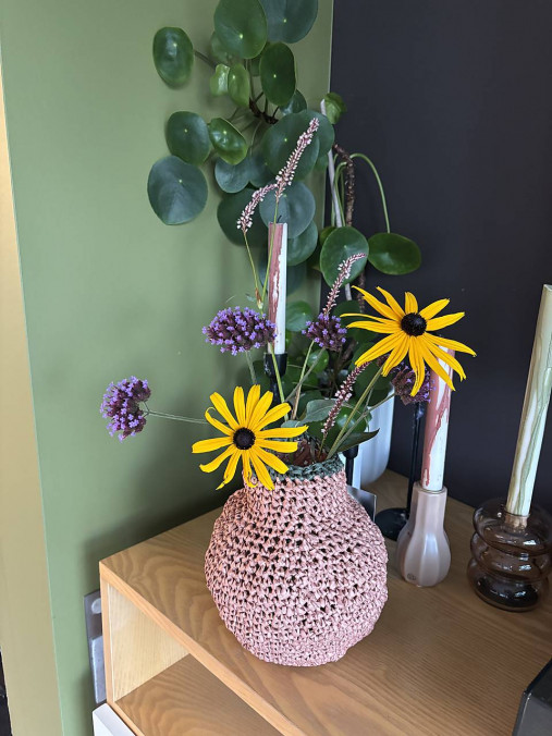 Dekorácie - Háčkovaná váza - 17756880_