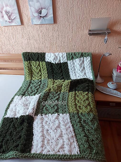 Pachwork jemnučká deka  z vlny alize puffy