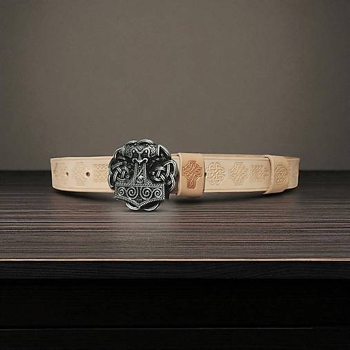 Zdobený opasok Viking nefarbený