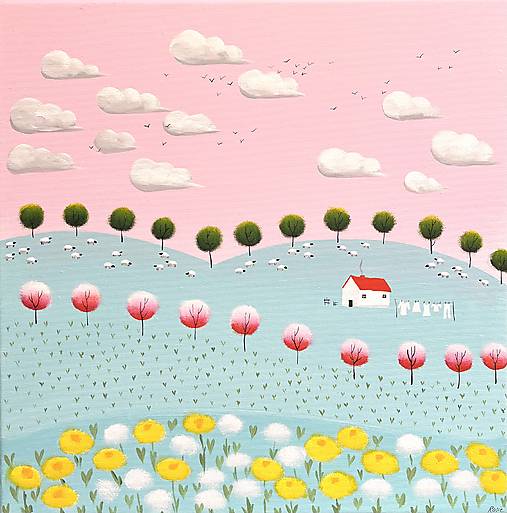 Púpavová lúka, originál 40x40