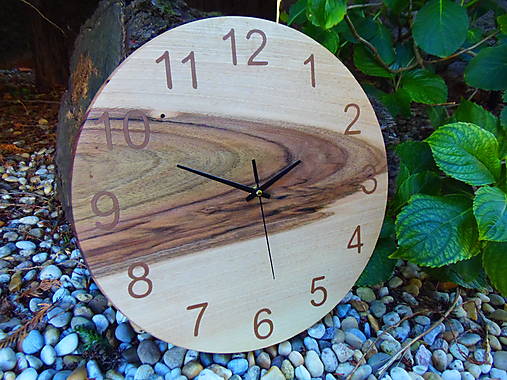 Hodiny - Hodiny masívne orech - 17759540_