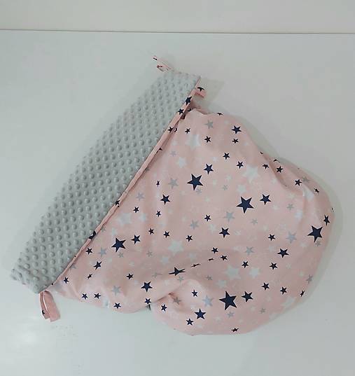 Detský textil - Nepadavá  deka na kočík -bavlna/minky  - 17760198_