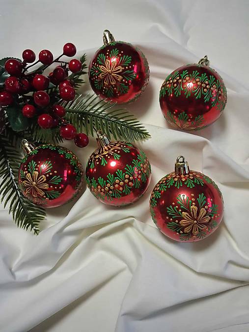 Dekorácie - Vianočné gule zdobené voskom - 17758203_