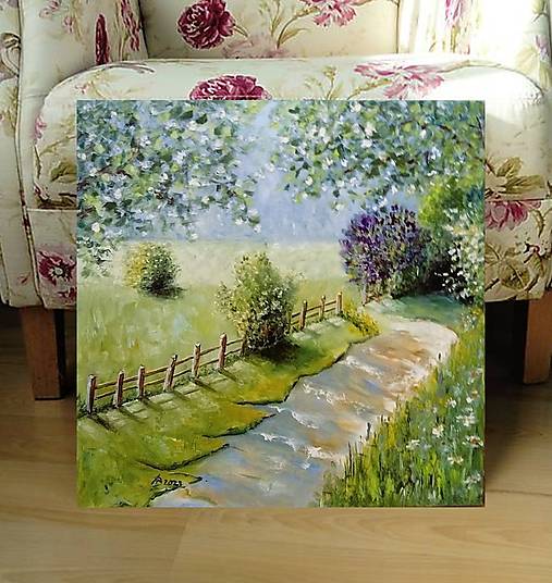 Obrazy - Jarná krajinka - 17760746_