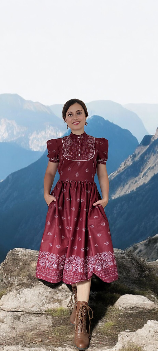 Šaty - Vintage venkovské folklorní šaty Heidi - 17760575_