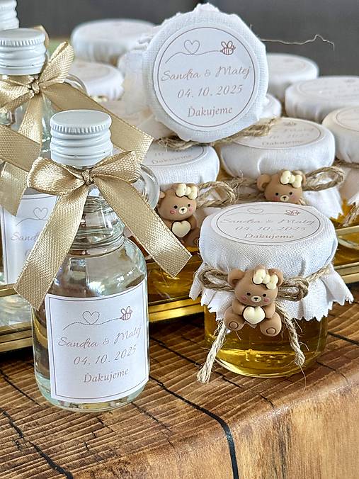 Darčeky pre svadobčanov - Darčeky pre svadobčanov (Svadobná fľaštička) - 17761914_