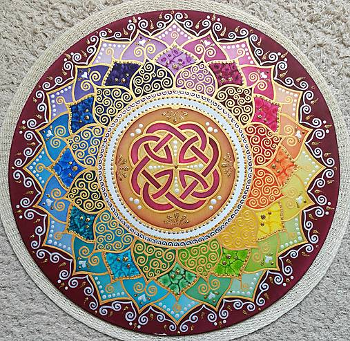 Obrazy - Mandala šťastia, úspechu a energie - 17760983_