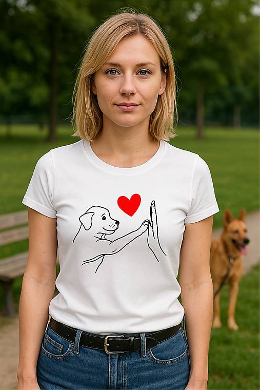 Topy, tričká, tielka - Dlaň a labka – jeden tím - 17761009_